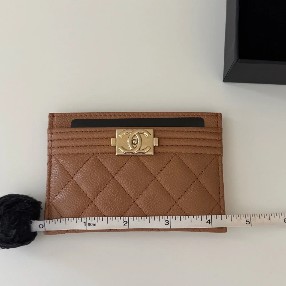 Chanel Boy Card Holder 21K, Brown - Picture 9 of 12